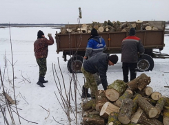 В Курской области пожарные заготовили дрова для семей участников СВО