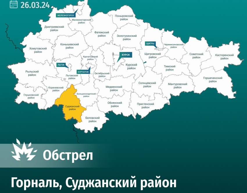 Старовойт: ВСУ обстреляли село Горналь в Суджанском районе